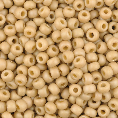 Seed Beads-6/0 Round-4691 Frost Opaque Glaze Rainbow Ivory-Miyuki-16 Grams Tamara Scott Designs