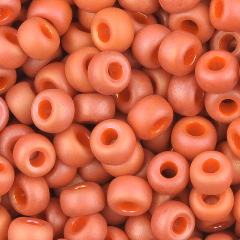 Seed Beads-6/0 Round-4695 Frost Opaque Glaze Rainbow Cardinal-Miyuki-16 Grams Tamara Scott Designs