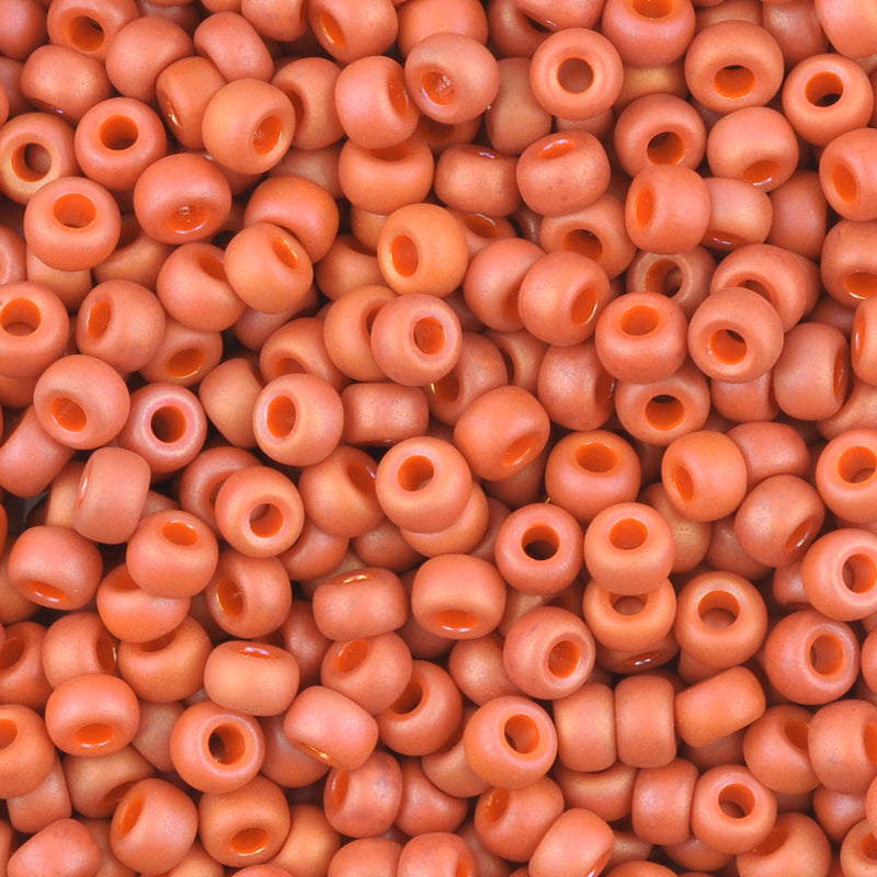 Seed Beads-6/0 Round-4695 Frost Opaque Glaze Rainbow Cardinal-Miyuki-16 Grams Tamara Scott Designs