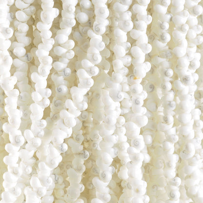 Shell-7mm Mongo-White-36 Inch Strand-Quantity 1