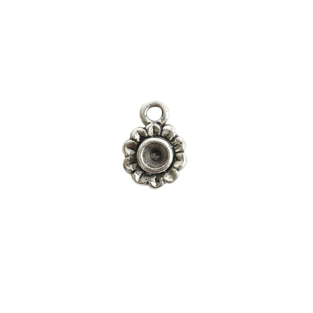 Nunn Design-Bezel-Tiny Bezel Aster-3mm Single Loop-Antique Silver-Quantity 1