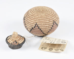 Vintage African Zulu Tribal Hand Woven Basket Lidded Traditional Ukhamba-Two Tone Detail Tamara Scott Designs
