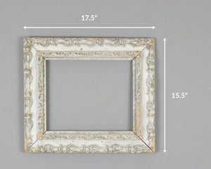 Vintage Art Frame-Medium White Shabby Chic Ornate Victorian Style Wall Decor Tamara Scott Designs