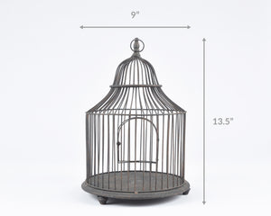 Vintage Decorative Hangable Display-Rustic Metal Bird Cage-Birdhouse Decor Tamara Scott Designs