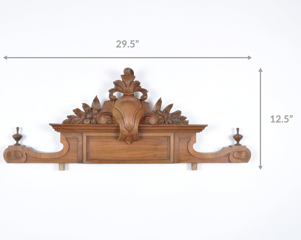 Vintage French Antique Architectural Carved Wooden Baroque Salvaged