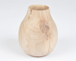 Vintage Hand Turned Natural Wooden Vessel-Beautiful Grain and Form-Small Vase Tamara Scott Designs
