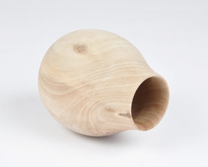 Vintage Hand Turned Natural Wooden Vessel-Beautiful Grain and Form-Small Vase Tamara Scott Designs