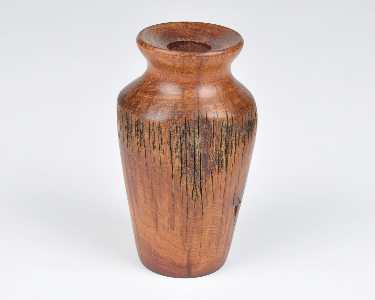 Vintage Hand Turned Rustic Live Edge Wooden Vase-Beautiful Grain and Form-RARE FIND Tamara Scott Designs