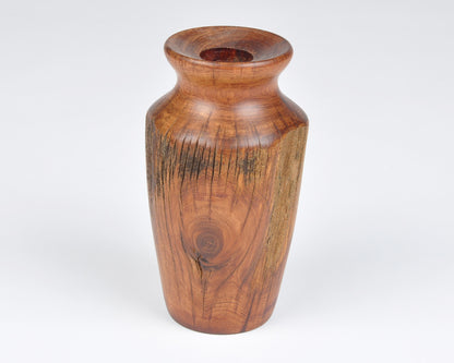 Vintage Hand Turned Rustic Live Edge Wooden Vase-Beautiful Grain and Form-RARE FIND Tamara Scott Designs