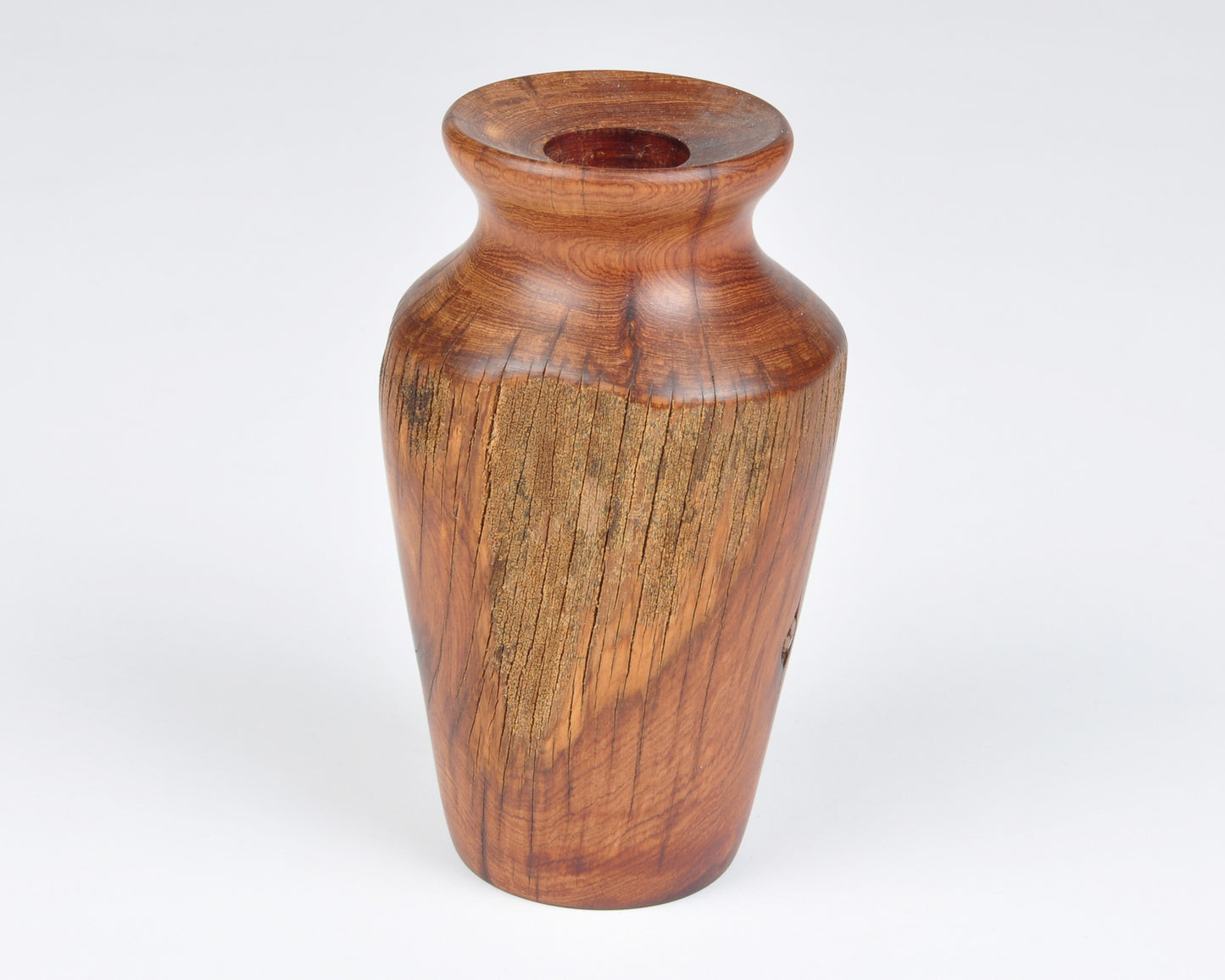 Vintage Hand Turned Rustic Live Edge Wooden Vase-Beautiful Grain and Form-RARE FIND Tamara Scott Designs