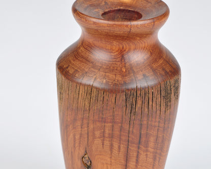 Vintage Hand Turned Rustic Live Edge Wooden Vase-Beautiful Grain and Form-RARE FIND Tamara Scott Designs
