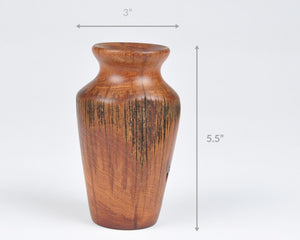 Vintage Hand Turned Rustic Live Edge Wooden Vase-Beautiful Grain and Form-RARE FIND Tamara Scott Designs