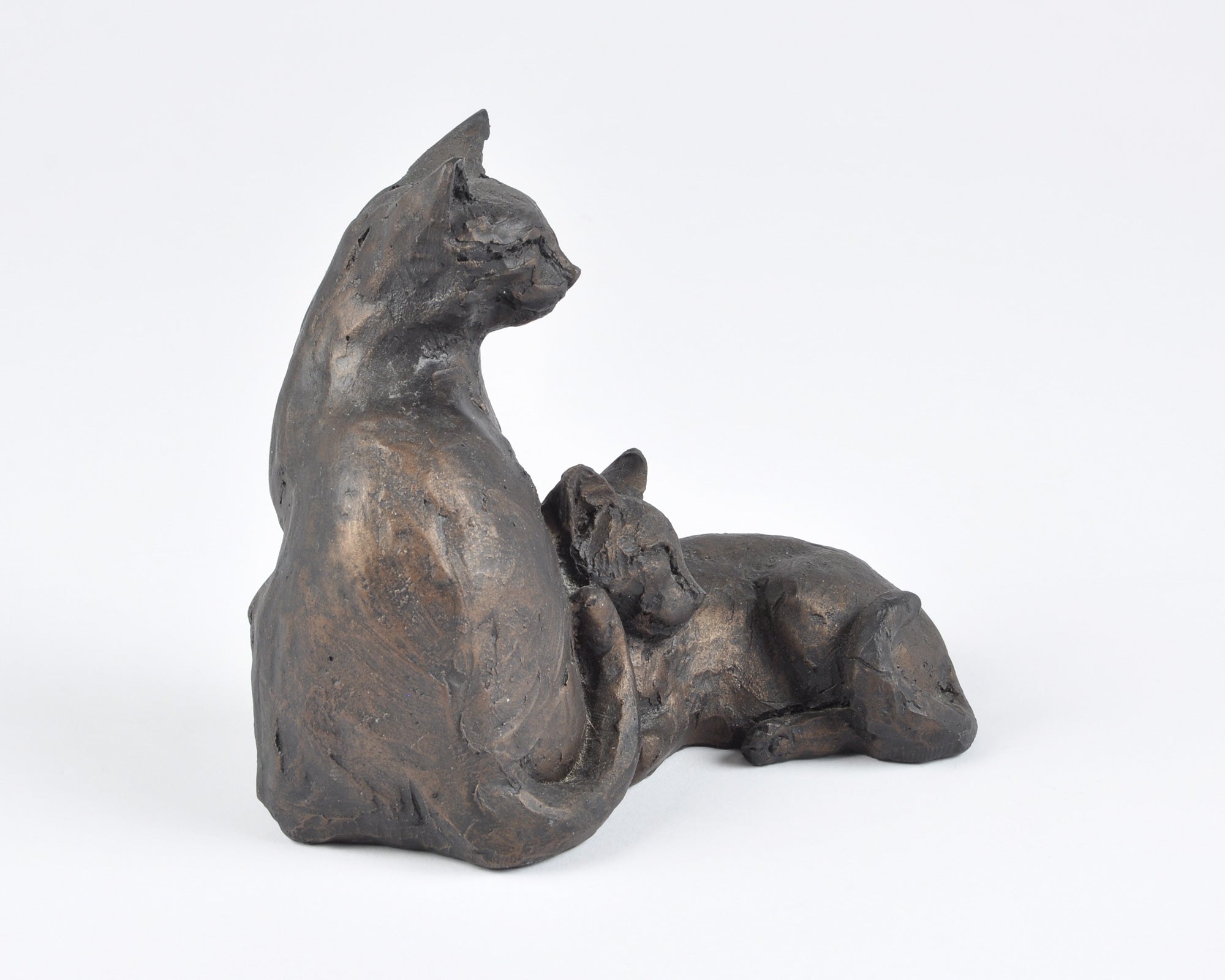 Vintage Toby and Poppy-Pair of Cats by Paul Jenkins-Frith Sculpture-Cold Cast Bronze-Hand Finished Tamara Scott Designs