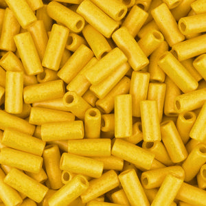 Ceramic Beads Wholesale-8x4mm Tube-Indian Yellow