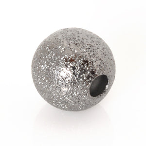 Metal-Round Stardust Bead-Black Oxide