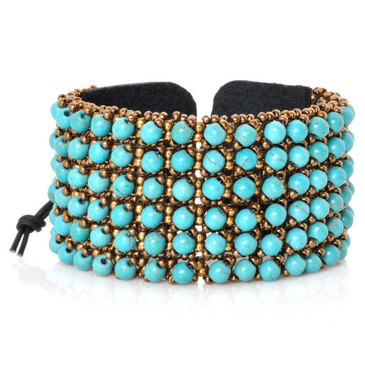 Bead Kits-Leather And Lace-Turquoise-Kit Only - Tamara Scott Designs
