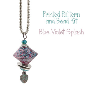 Beading Patterns-Printed Pattern and Bead Kits-Blue Violet Splash-Bella