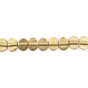 Brass-10x15mm Flat Spiral Tube Bead-Tibetan-Quantity 1