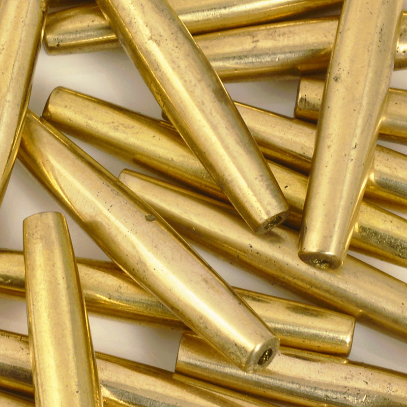 Brass-5x37mm Elongated Tube Bead-Quantity 1