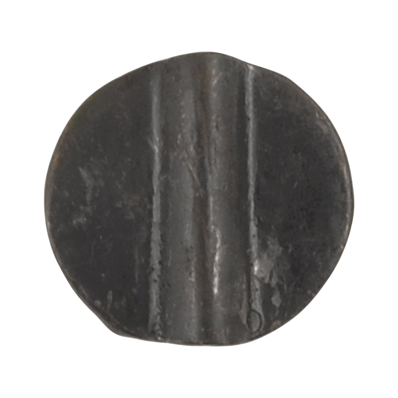 Brass Beads-11mm Flat Round Bead-Matte Black-Quantity 2 Beads