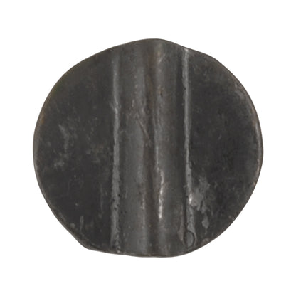 Brass Beads-11mm Flat Round Bead-Matte Black-Quantity 2 Beads