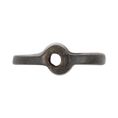 Brass Beads-11mm Flat Round Bead-Matte Black-Quantity 2 Beads