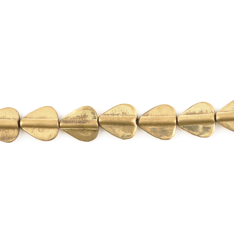 Brass Beads-13mm Flat Heart - Tamara Scott Designs