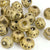 Brass Beads-14mm Striped Cage Round Filigree Globe Beads-Africa