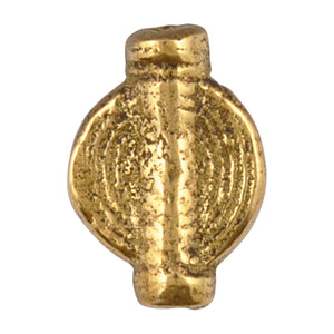 Brass Beads-15x10mm Flat Oval Bead-Brass-Quantity 1