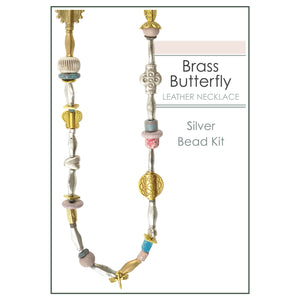 Bead Kits-Brass Butterfly-Single Necklace Kit-Silver-Quantity 1 Tamara Scott Designs