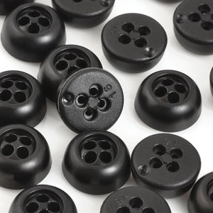 Button-9mm-Four Hole-Elne Black-Quantity 2
