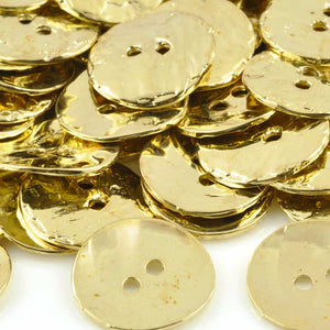 Button-16mm Cornflake Casting-Brass