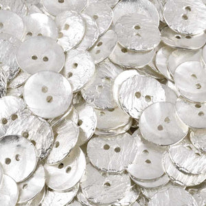 Button-16mm Cornflake Casting-Silver-Quantity 4