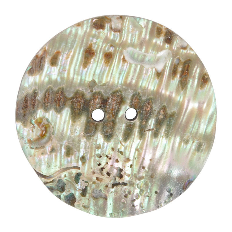 Button-39mm Iridescent Pāua Shell-Quantity 1
