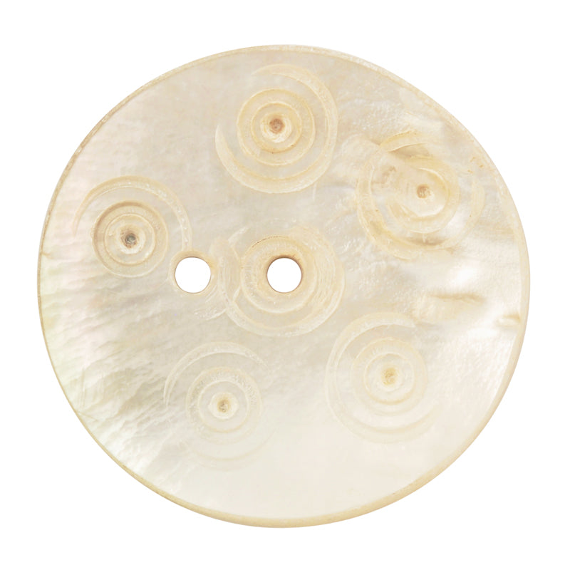 Button-43mm Mother of Pearl Shell-Vintage-No. 2-Quantity 1