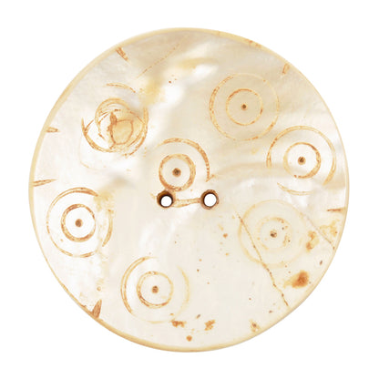 Button-45mm Mother of Pearl Shell-Vintage-No. 6-Quantity 1