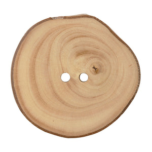 Button-45mm-Two Hole-Wood Slice-Quantity 1
