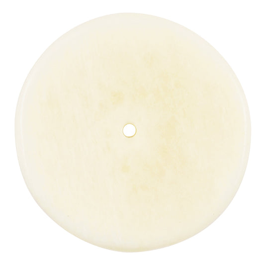 Carved-35mm Flat Disc Bead-Off White-Quantity 1