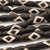 Carved-9x25mm Batik Tube Bead With Diamond Design-Black-Quantity 4