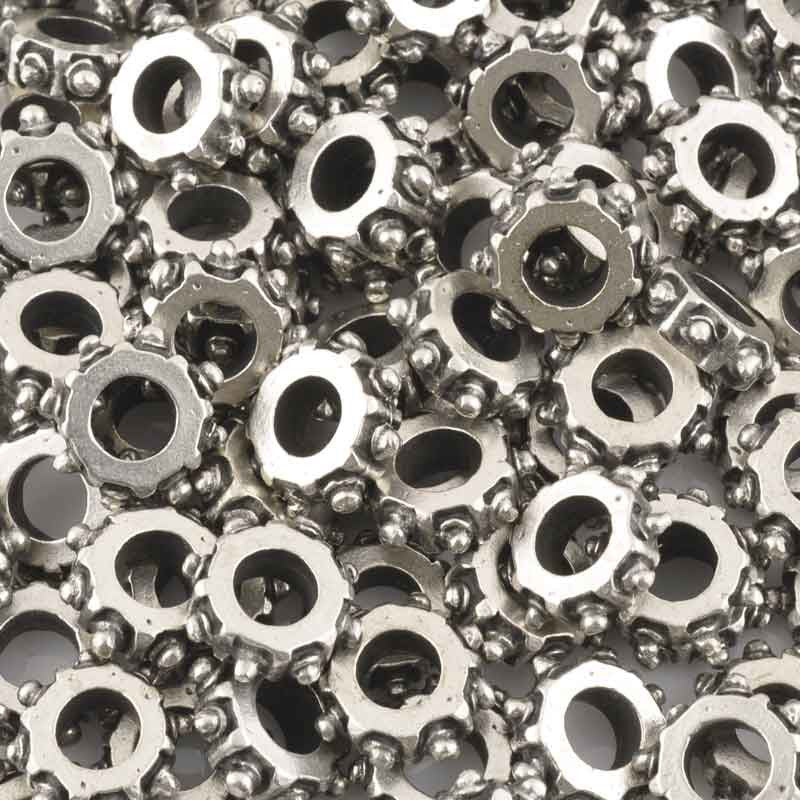 Casting-14mm Gear Bead-Antique Silver