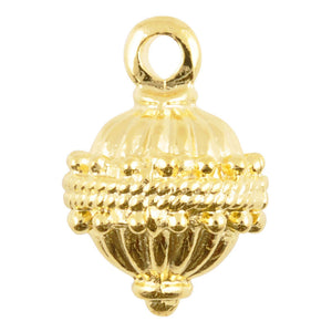Casting-14x19mm Round Ornament-Gold