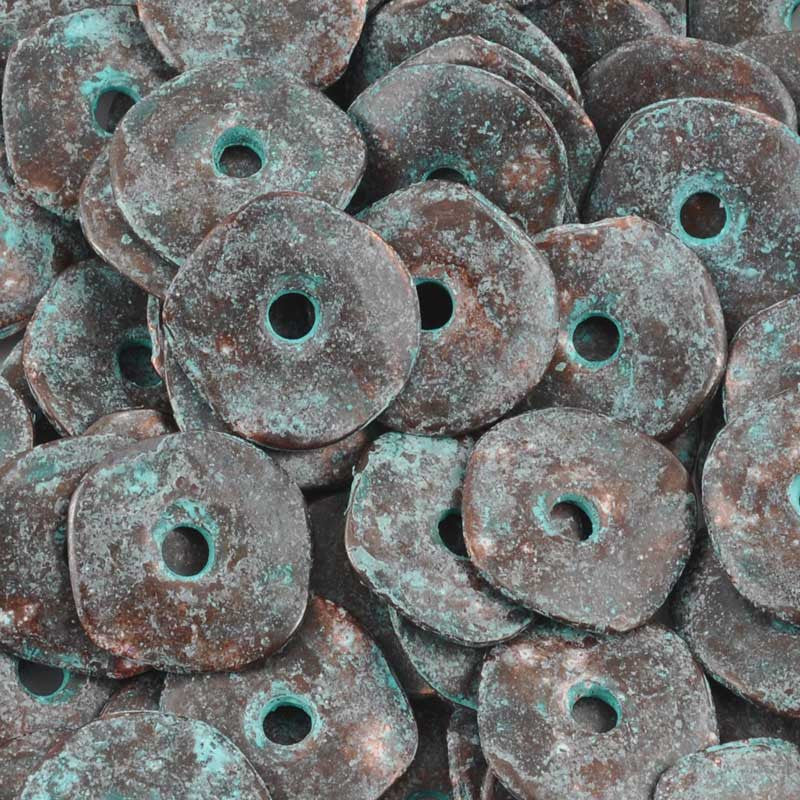 Casting-16mm Cornflake-Green Patina