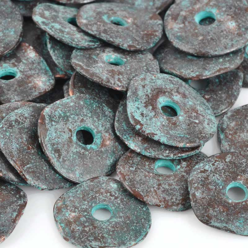 Casting-16mm Cornflake-Green Patina