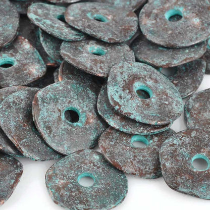 Casting-16mm Cornflake-Green Patina