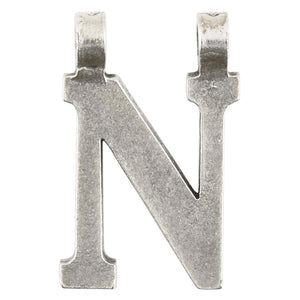 Casting-17x28mm Letter "N"-Antique Silver