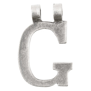 Casting-18x28mm Letter "G"-Antique Silver