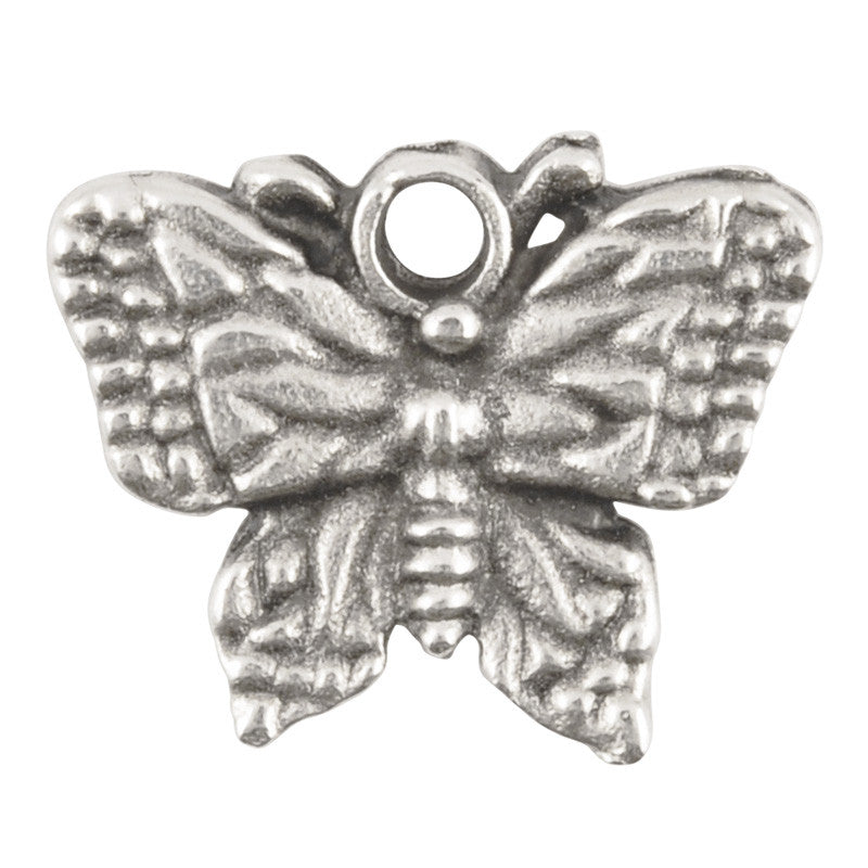 Casting-19x15mm Butterfly-Antique Silver