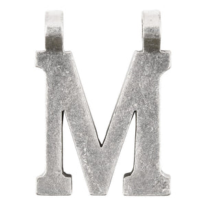 Casting-20x28mm Letter "M"-Antique Silver