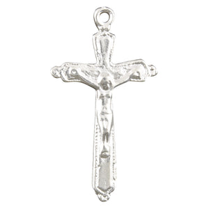 Casting-23x42mm Catholic Crucifix Cross-Silver
