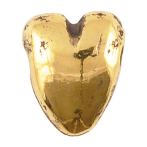 Casting-9x10mm Heart Bead-Antique Gold-Quantity 1